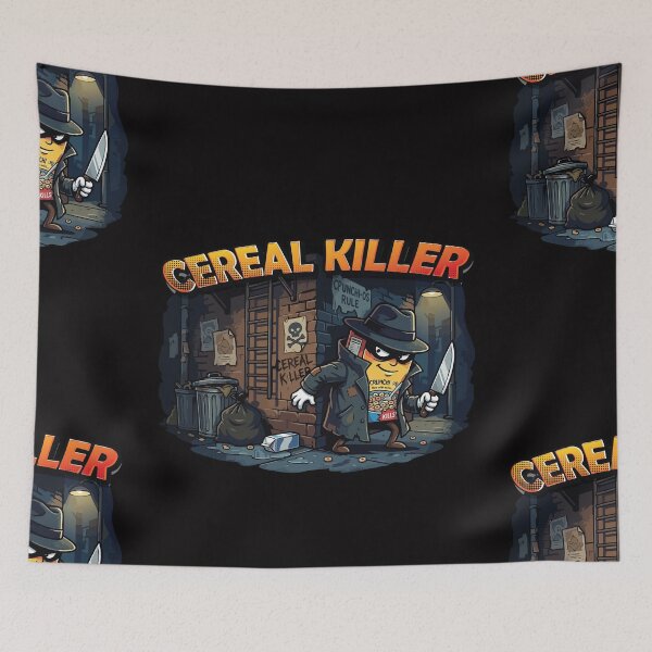 Item preview, Cereal Killer – Funny Cartoon Cereal Box in Dark Alley designed and sold by jfcreations.
