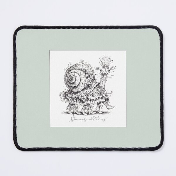 Item preview, Snail Away! "Sage Green" designed and sold by DrolmaRinArt.