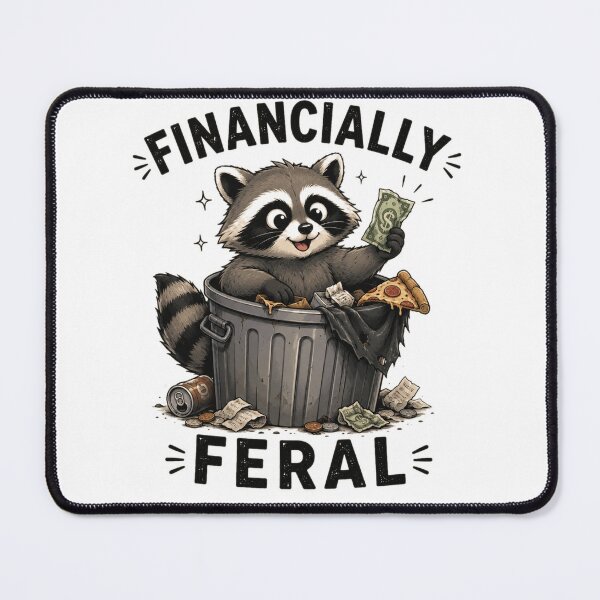 Item preview, Financially Feral – Funny Raccoon Money Humor Design designed and sold by MotylekAnia.