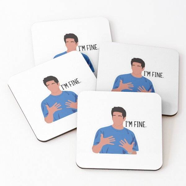 Item preview, “I’m Fine Funny Minimalist Emotional Meme Sticker | TV Show Inspired Friendship Quote Design” FRIENDS designed and sold by suhshops.