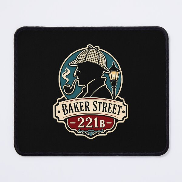 Item preview, Baker Street 221B Sherlock Holmes Vintage Emblem Badge Art designed and sold by Fenay Designs.