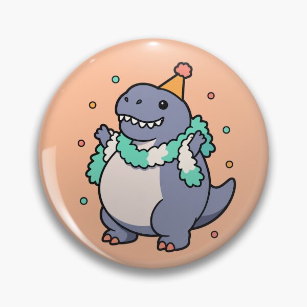Item preview, Happy Birthday Party Dinosaur Kawaii Kaiju Character designed and sold by bosamji.