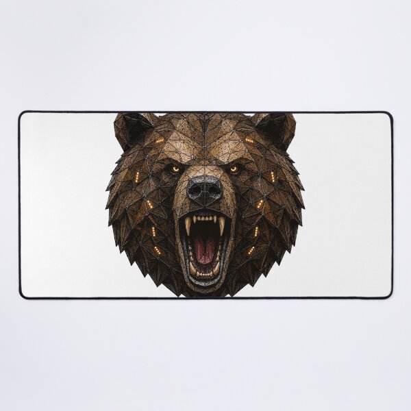 Item preview, Geometric Grizzly Bear Mask / Prism Animal Mask Collection designed and sold by ValentynaTyshenkoArt.