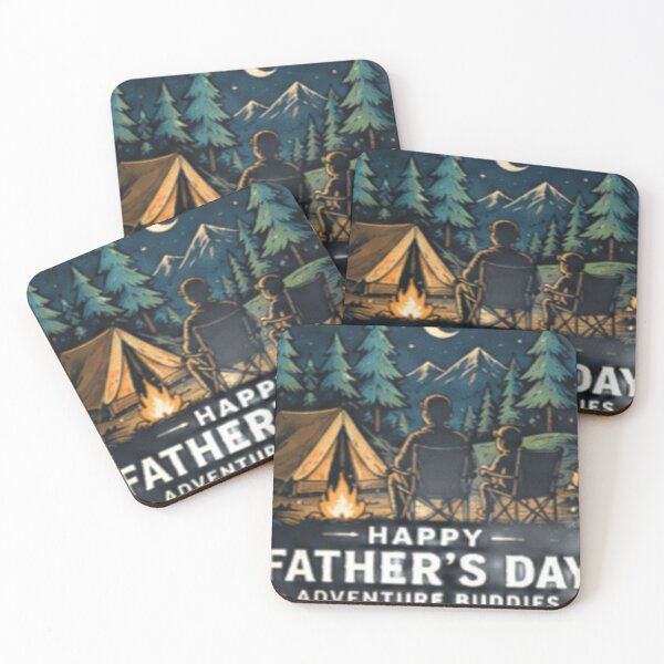 Item preview, Happy Father's Day Adventure Buddies Camping Art designed and sold by GUINewAlex.
