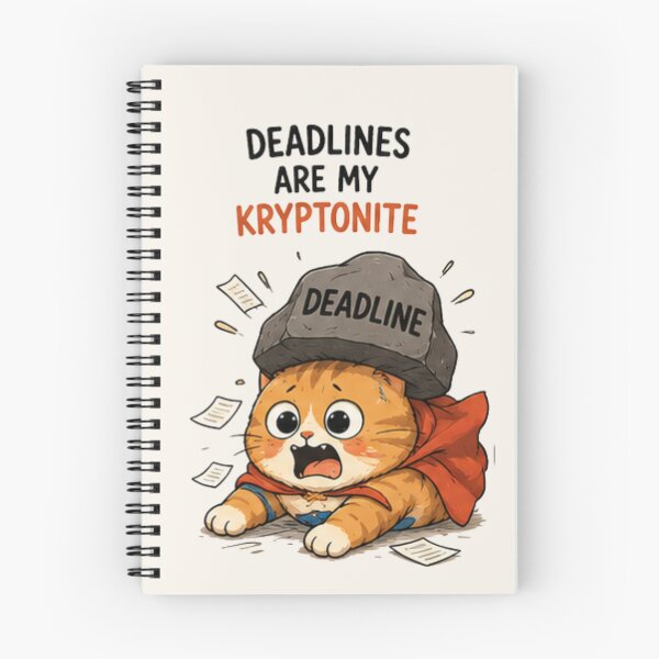 Artikelvorschau, Lustiges Zitat einer orangefarbenen Katze – Deadlines sind mein Kryptonit entworfen und verkauft von Siti Hoiriyah.