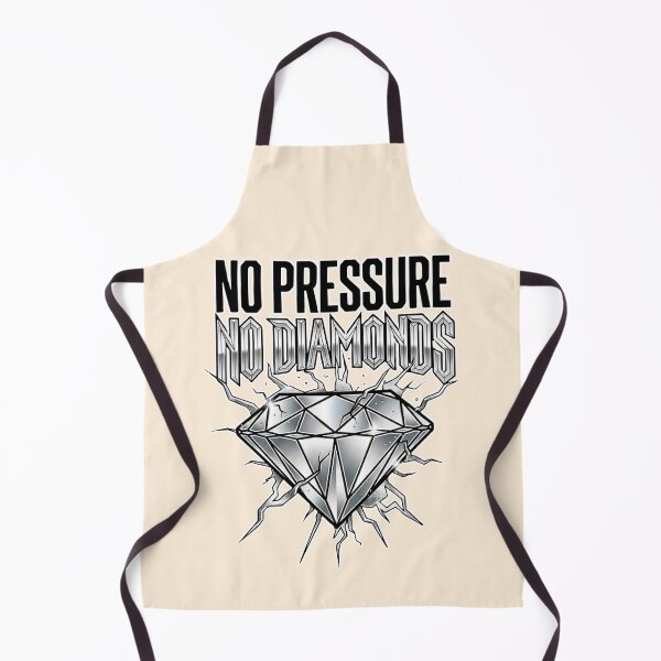 Item preview, No Pressure No Diamonds Metallic Urban Typography designed and sold by EvergreenPark - Tee Studio.