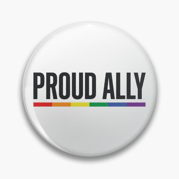 Item preview, Proud Ally Rainbow Stripe Minimalist LGBTQ Pride Month Ally Support Design designed and sold by ASfindsStore.