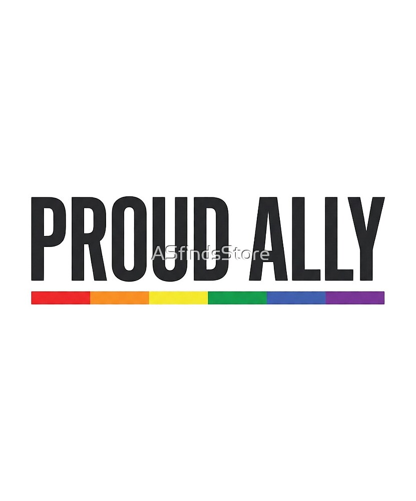 Proud Ally Rainbow die-cut sticker
