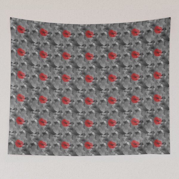 Item preview, Copy of Pattern - Gray Cubes with Lipstick Kiss designed and sold by ZepoPublishing.