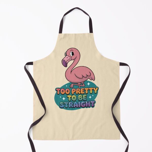 Item preview, Too Pretty To Be Straight Flamingo Rainbow Graphic — Funny LGBT Pride Humor designed and sold by SkTee2k.