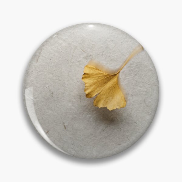 Item preview, Golden Ginkgo Leaf Falling | Japanese Wabi-Sabi Art | Zen Botanical Minimalist Print designed and sold by KUZU-NOHA.