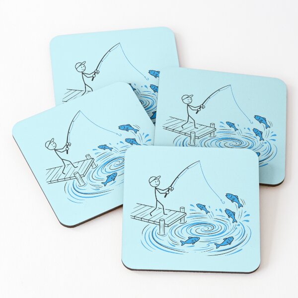 Item preview, Stickman Fishing Adventure – Relaxed Lake Day Graphic designed and sold by Chroma Dreams .
