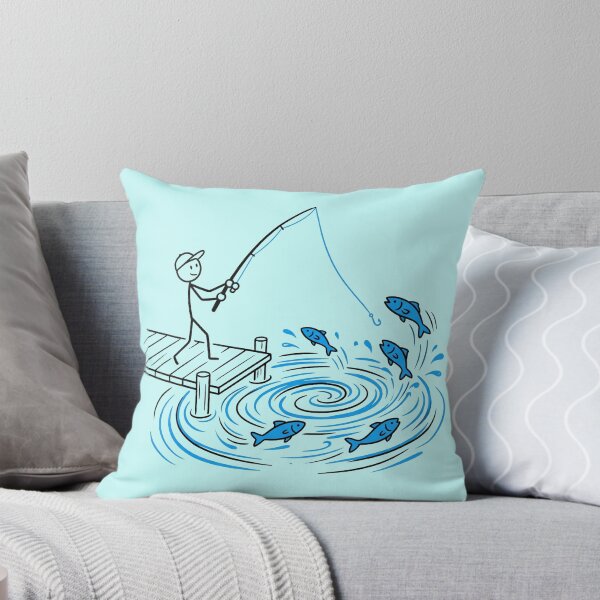 Item preview, Stickman Fishing Adventure – Relaxed Lake Day Graphic designed and sold by Chroma Dreams .