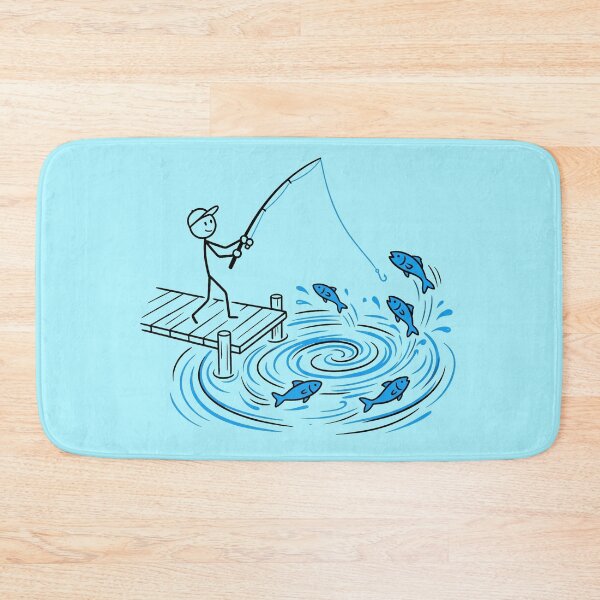 Item preview, Stickman Fishing Adventure – Relaxed Lake Day Graphic designed and sold by Chroma Dreams .