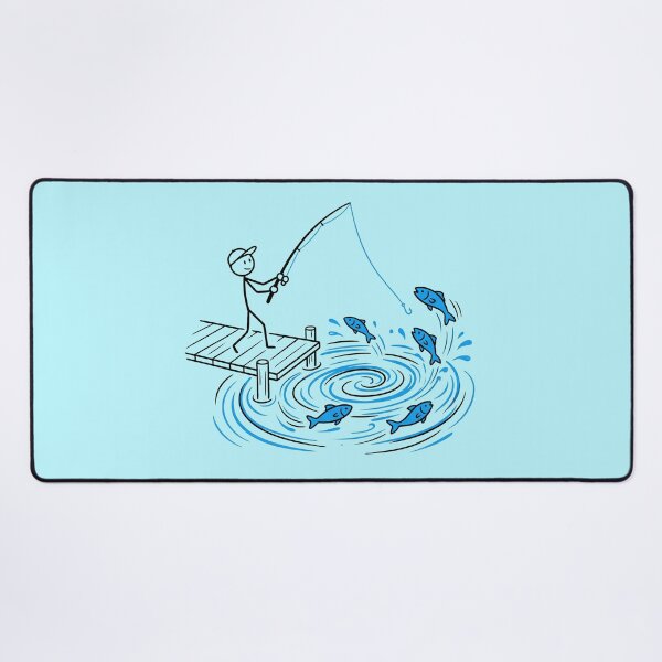 Item preview, Stickman Fishing Adventure – Relaxed Lake Day Graphic designed and sold by Chroma Dreams .