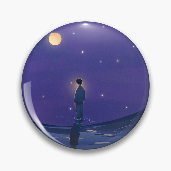 Item preview, Vintage Anime Boy Under Moonlit Starry Sky Fine Landscape  designed and sold by Rehnair.
