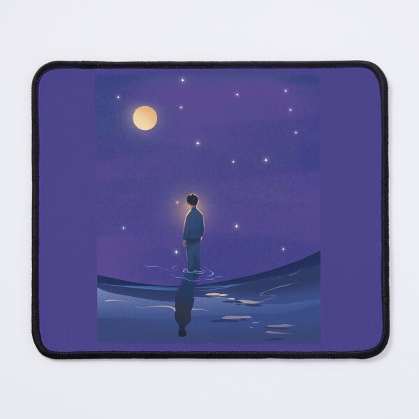 Item preview, Vintage Anime Boy Under Moonlit Starry Sky Fine Landscape designed and sold by Rehnair.