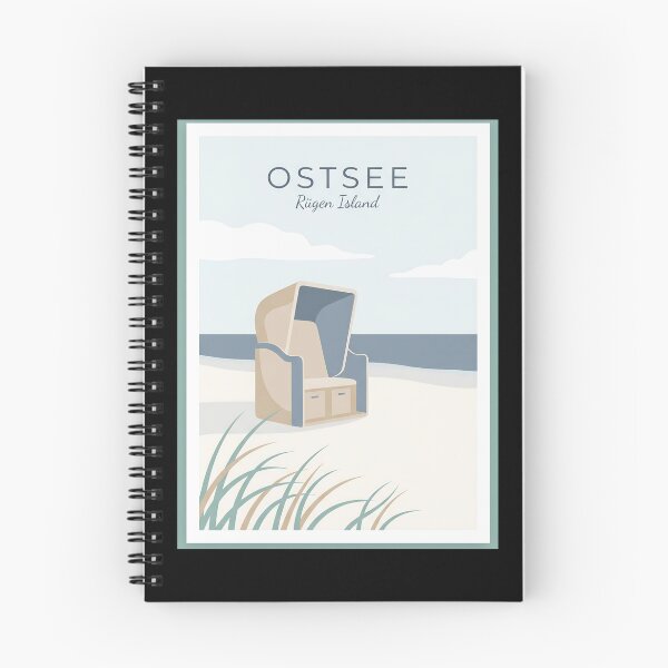 Item preview, Ostsee Rügen Island - Minimalist Strandkorb Beach Poster designed and sold by Digital Dreams Arts.
