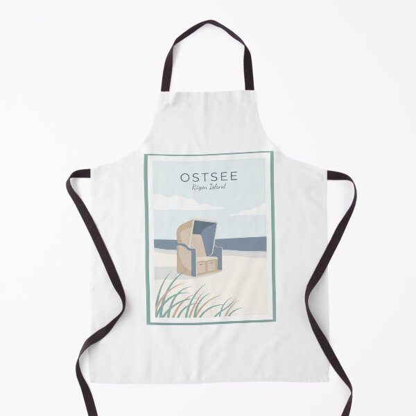 Item preview, Ostsee Rügen Island - Minimalist Strandkorb Beach Poster designed and sold by Digital Dreams Arts.