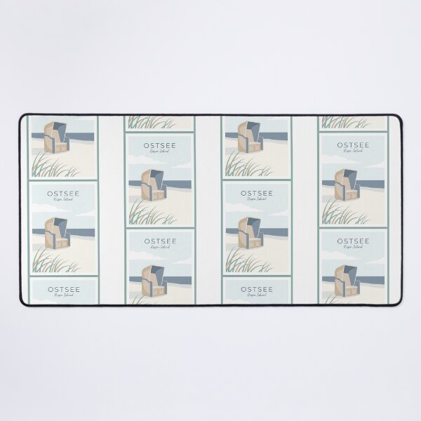 Item preview, Ostsee Rügen Island - Minimalist Strandkorb Beach Poster designed and sold by Digital Dreams Arts.