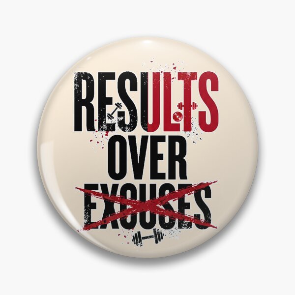 Item preview, Results Over Excuses Gym Fitness Typography designed and sold by EvergreenPark - Tee Studio.