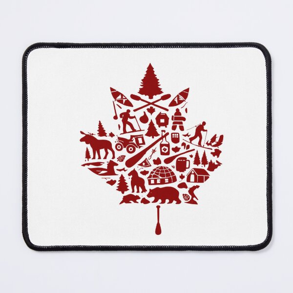 Item preview, Canada Maple Leaf Canadian Wilderness Moose Bear Canoe Nature designed and sold by Thread&Fable.