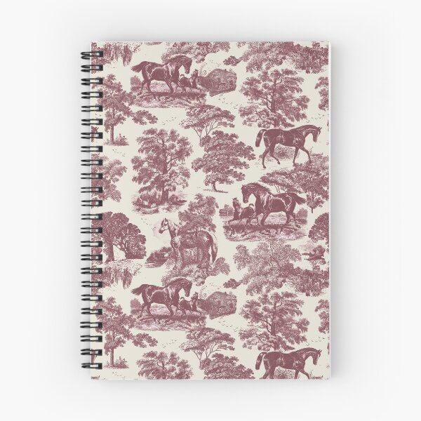 Item preview, Elegant Vintage Burgundy Horse Toile Pattern on Beige designed and sold by tanjica.