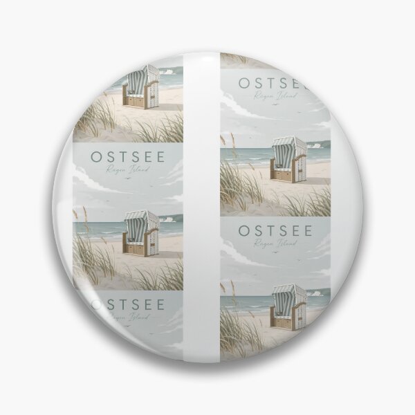 Item preview, Rügen Ostsee Strandkorb Coastal Boho Beach Chair Art designed and sold by Digital Dreams Arts.