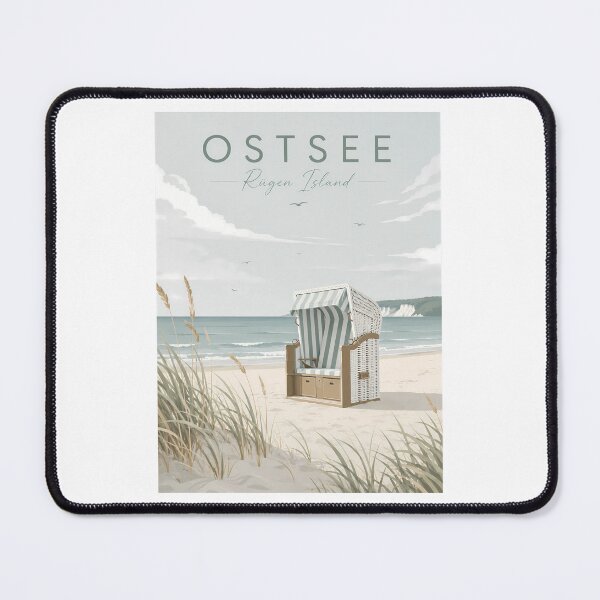 Item preview, Rügen Ostsee Strandkorb Coastal Boho Beach Chair Art designed and sold by Digital Dreams Arts.