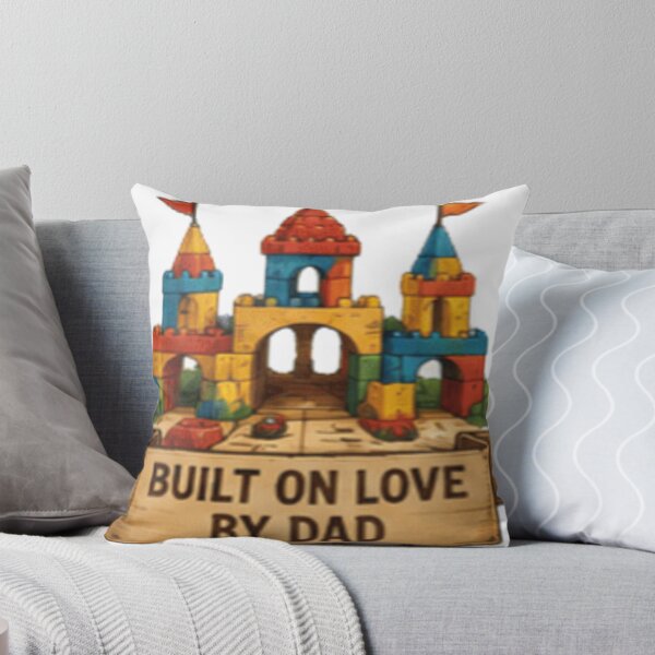 Item preview, Built on Love by Dad - Cute Toy Block Castle designed and sold by GUINewAlex.