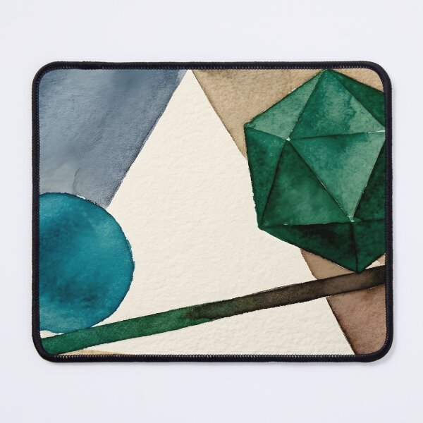 Item preview, Abstract Geometric Watercolor Art | Paul Klee Inspired Minimalist Shapes | Earthy Tone Wall Decor designed and sold by SergioMiklos.
