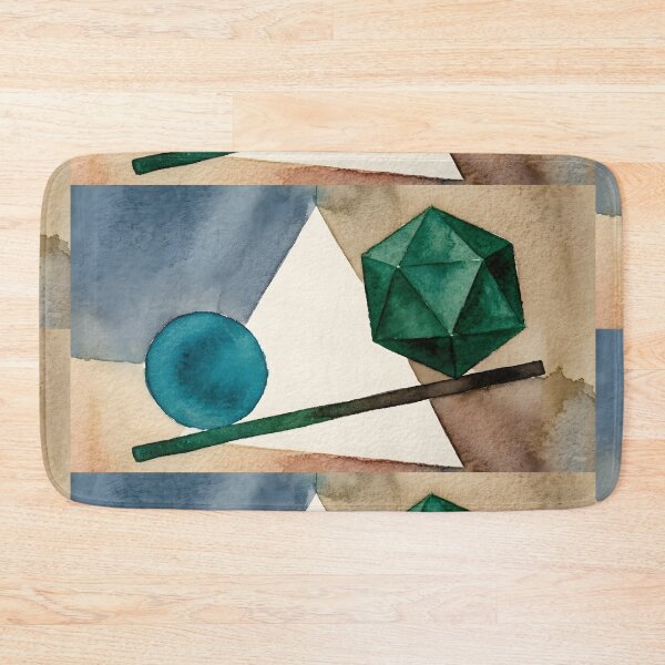 Item preview, Abstract Geometric Watercolor Art | Paul Klee Inspired Minimalist Shapes | Earthy Tone Wall Decor designed and sold by SergioMiklos.