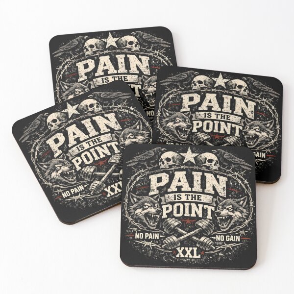 Item preview, Pain Is The Point Gym Motivation Wolf Skull Fitness T-Shirt, hoodies designed and sold by Vibe-Presss.