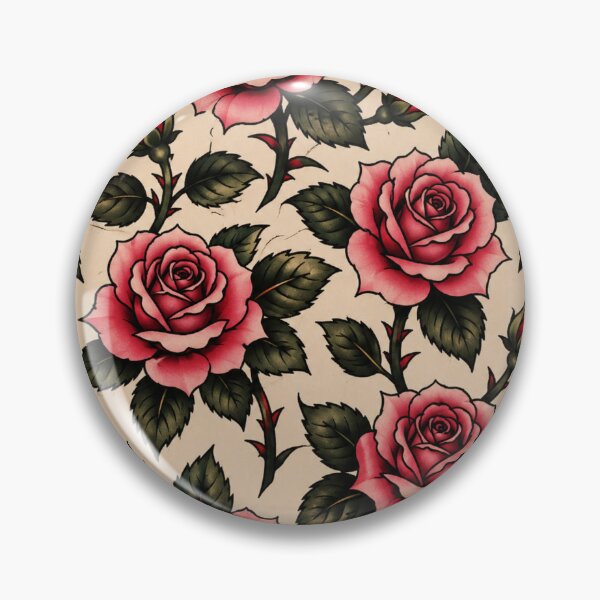 Item preview, Traditional Rose Flash – Vintage Tattoo Pattern designed and sold by ITSimagination.