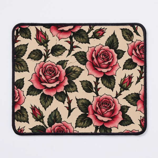 Item preview, Traditional Rose Flash – Vintage Tattoo Pattern designed and sold by ITSimagination.