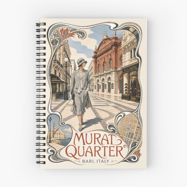 Item preview, Murat Quarter, Bari, Italy [Ink and Gouache Illustration] designed and sold by elektronen.