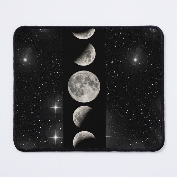 Item preview, Moon Phases Dark Minimal Wall Art | Celestial Night Sky Poster | Lunar Cycle Print designed and sold by Moodyaethetics.