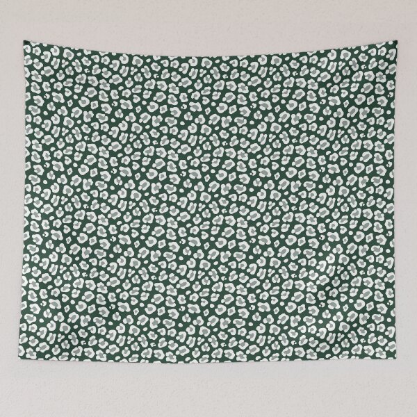 Item preview, Forest Green and White leopard print designed and sold by pattern-archive.
