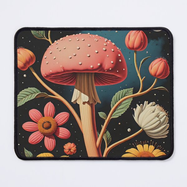 Item preview, Magic mushroom and flowers in the Starlight Forest designed and sold by Mianku | Für das Leben.