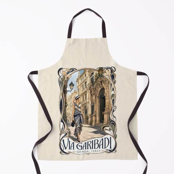 Item preview, Via Garibaldi, Genoa, Italy [Ink and Gouache Illustration] designed and sold by elektronen.