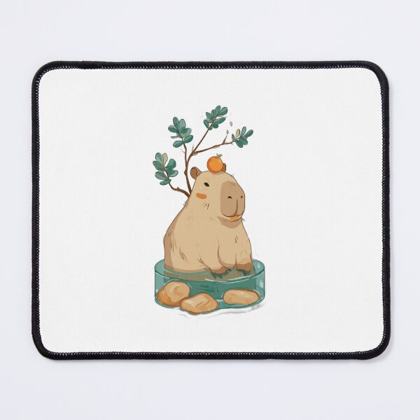 Item preview, Chill Capybara Hot Spring Orange Sticker designed and sold by fact-stick.