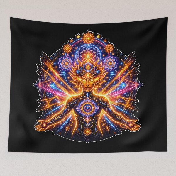 Item preview, Sun God Awakening – Cosmic Neon Energy designed and sold by RH Design Lab.