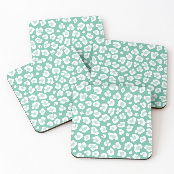 Item preview, Pastel Green And White Leopard Print designed and sold by pattern-archive.