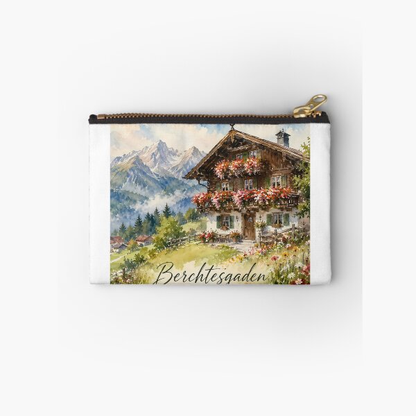 Item preview, Berchtesgaden Bavaria - Alpine Chalet Watercolor Landscape designed and sold by Digital Dreams Arts.