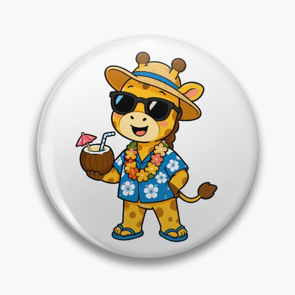 Item preview, Cute Summer Vacation Giraffe Cartoon designed and sold by Krincydigitalart.