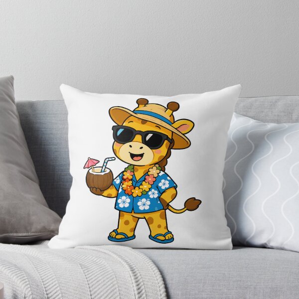 Item preview, Cute Summer Vacation Giraffe Cartoon designed and sold by Krincydigitalart.
