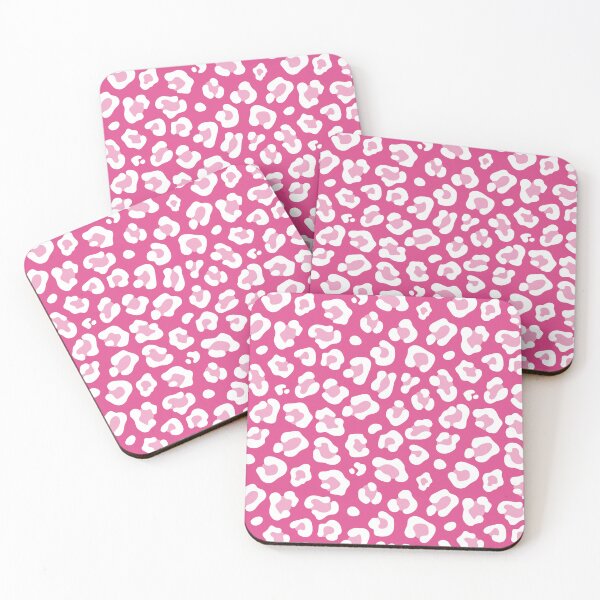 Item preview, Hot Pink and White leopard print designed and sold by pattern-archive.