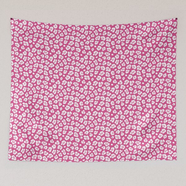 Item preview, Hot Pink and White leopard print designed and sold by pattern-archive.