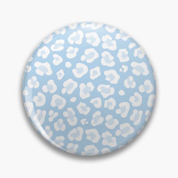 Item preview, Ice Blue and White leopard print designed and sold by pattern-archive.