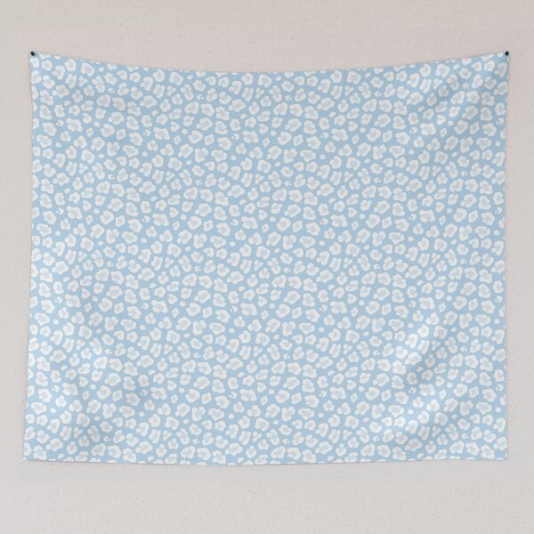 Item preview, Ice Blue and White leopard print designed and sold by pattern-archive.
